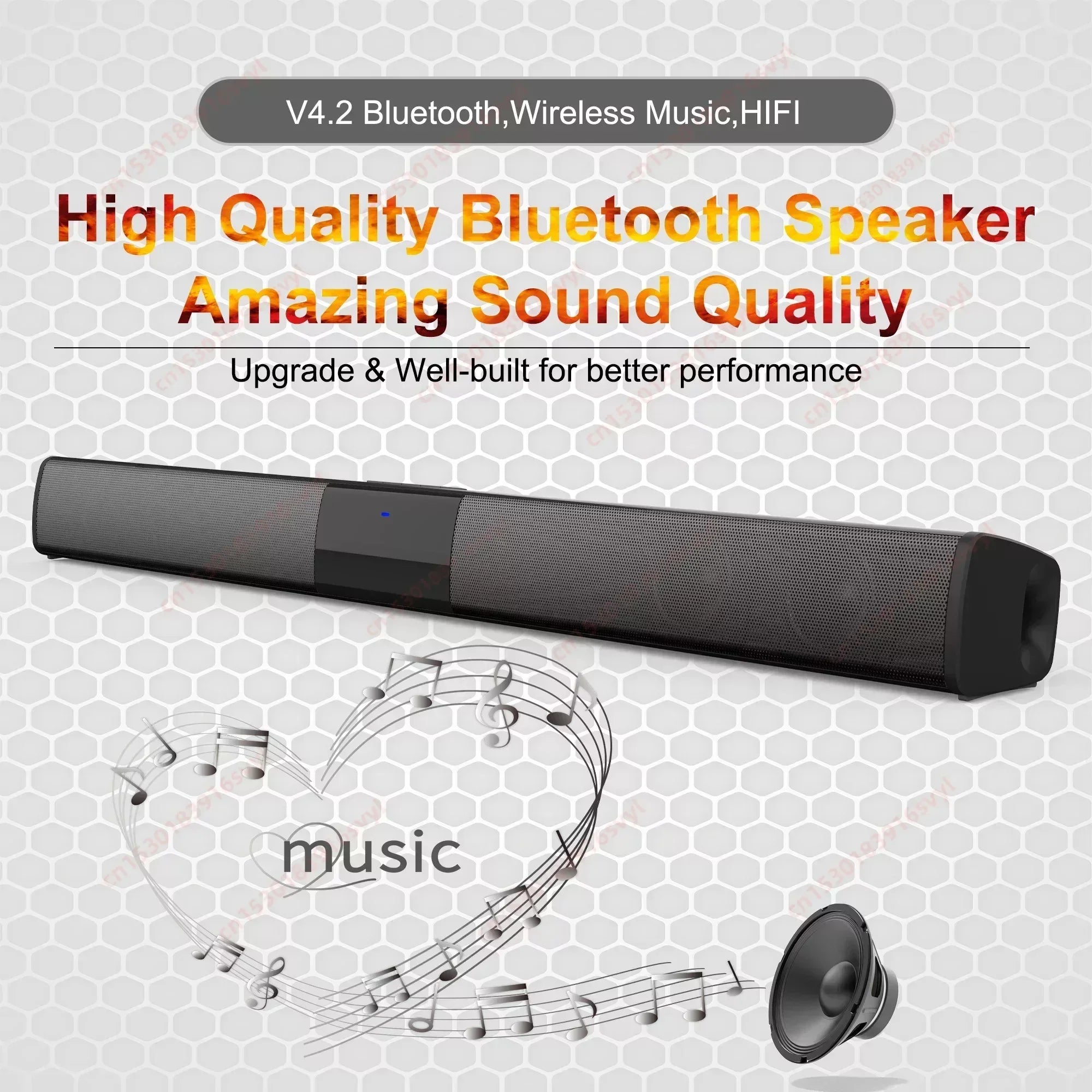 Powerful Wireless Bluetooth Speaker for Home Theater Computer TV Car Sound Box Soundbar Heavy Bass Subwoofer Radio caixa de som Lootquake LLC