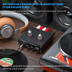 Fosi Audio Phono Preamp for Turntable Phonograph Preamplifier With 5654W Vacuum Tube Amplifier HiFi BOX X4 Lootquake LLC