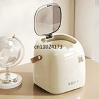 Beishan 2L Luxury Desktop Trash Can Small Waste Bin with Handle,Elegant Office/Bedroom/Living Room Garbage Bin Compact & Stylish Lootquake LLC