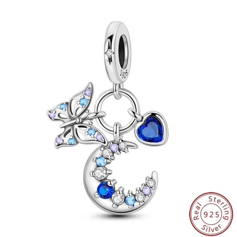 S925 Sterling Silver Princess Golf Hamster Camera Travel Three Piece Set Charms Beads 3mm DIY Fine Jewelry Making Lootquake LLC
