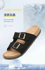 Brand Men Women Sandals Summer Designer Couple Cork Clogs Sandals Luxury Classic Unisex Mules Beach Slide With Adjustable Buckle Lootquake LLC