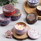 Soybean wax dried flower scented candle? Wedding companion gift birthday gift floral fragrance incense candle Lootquake LLC