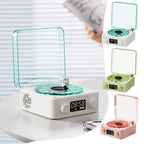Turntable Bluetooth Speaker With LED Ocean Clock,Hi-Fi Mood Light Audio System For Home Decor & Birthday Gifts Lootquake LLC