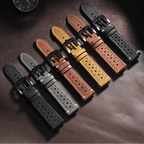Polar Watch Band Quick Release Leather Strap Handmade Breathable Porous Cowhide
