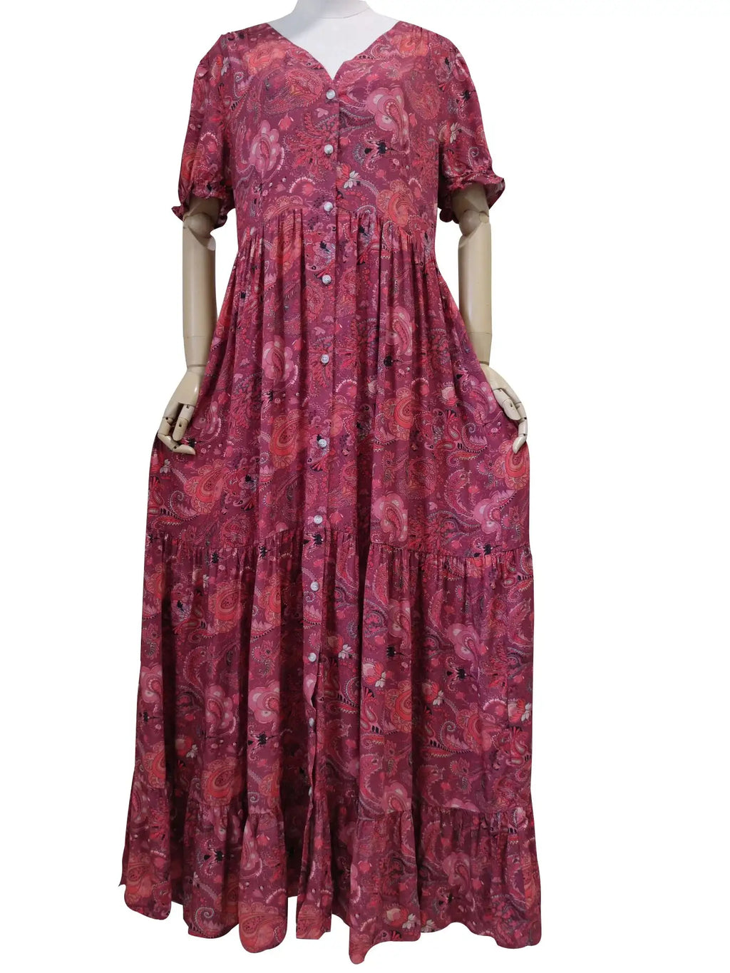 TEELYNN boho long dress Vintage 2023 floral print Chiffon three quarter sleeve v-neck summer Gypsy Hippie women dresses vestidos