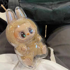LABUBU V1 V2 transparent protective shell macaron standing protective cover dust cover doll labubu protector case Lootquake LLC