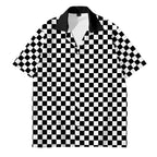 Mens Designer Clothes Black and White Dot Print Shirts Oversized Summer Travel Hawaii Beach Hawaiian Harajuku Camisa Masculino Lootquake LLC