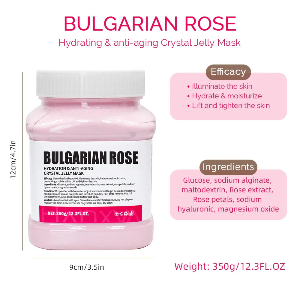 350g Jelly Mask Powder Rose Lavender Crystal Mask Collagen Face Mask Skin Moisturizing Powder Mask Facial Mask DIY Skin Care Lootquake LLC