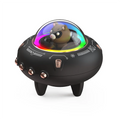 New Mini Computer Speaker Portable Bluetooth Speaker RGB LED Light UFO Spaceship Audio Wireless Speaker Best Gift Support TF
