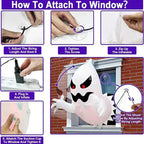 Spooky Halloween Inflatable White Ghost Outdoor Decoration Light Up Scary Decor for Garden Party Indoor Yard unique Party Lootquake LLC