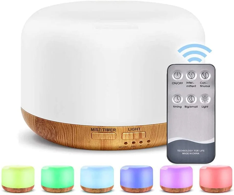 Aroma Diffuser, 300ml Aromatherapy Oil Diffuser with 7-Color Light, Timer-Adjustable Fog Mode Setting 300ML humidifier Lootquake LLC