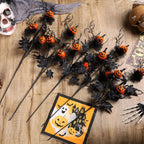 2025 Halloween Decoration Flower Black Terrifying Pumpkin Head Bouquet For Teapoy Dining Table Fireplace Home Party Decor Props