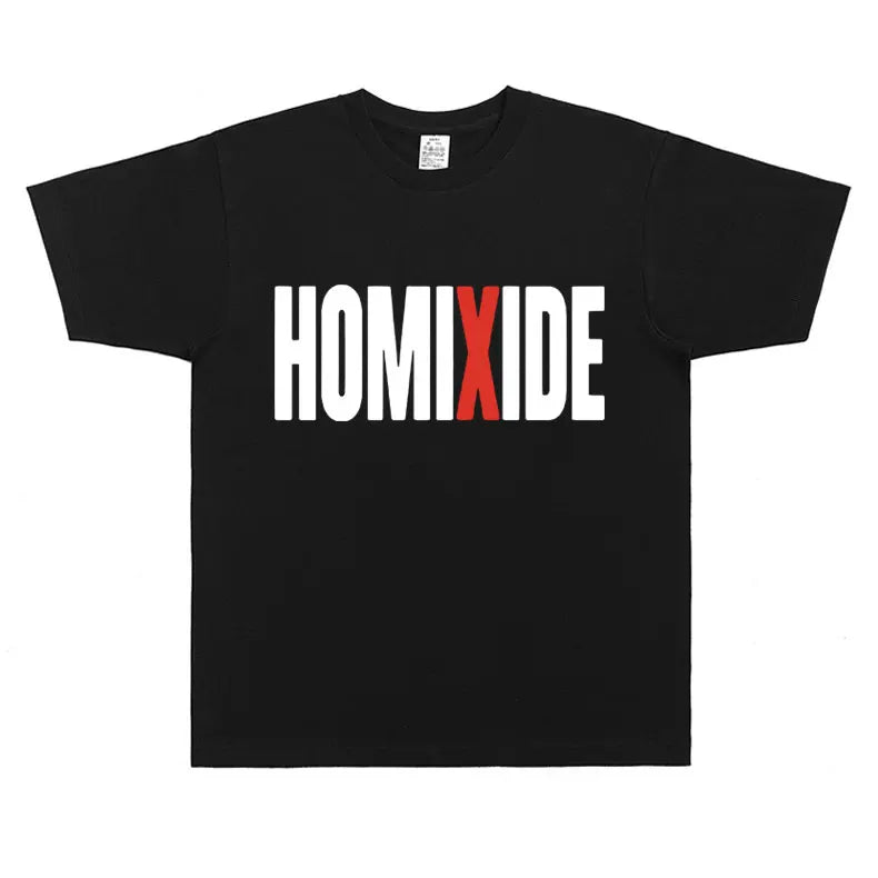 Rapper Homixide Gang Graphic T-shirt Playboi Carti Opium Merch Tshirt Men Women Hip Hop Oversized T Shirts Male Cotton Tops Tees Lootquake LLC