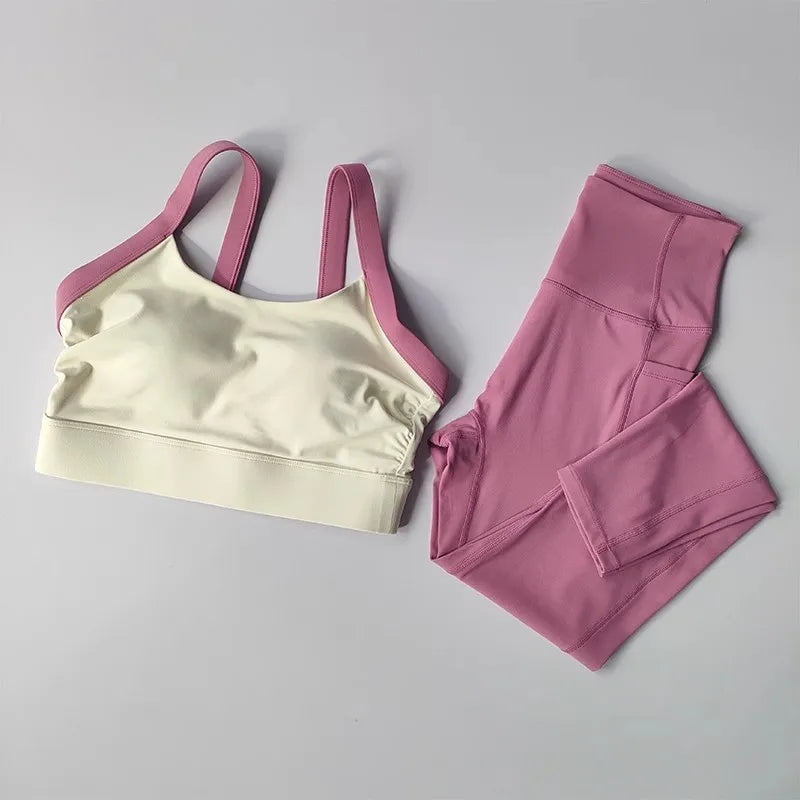 ZenFlex 2PC Women's Yoga Set: Bra & Leggings Duo THRIXINE