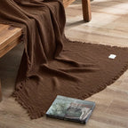 Maillard Cotton Blankets Four Layers Of Gauze Sofa Cover Blanket With Tassel AB Side Office Nap Decorative Bed Muslin Blanket Lootquake LLC
