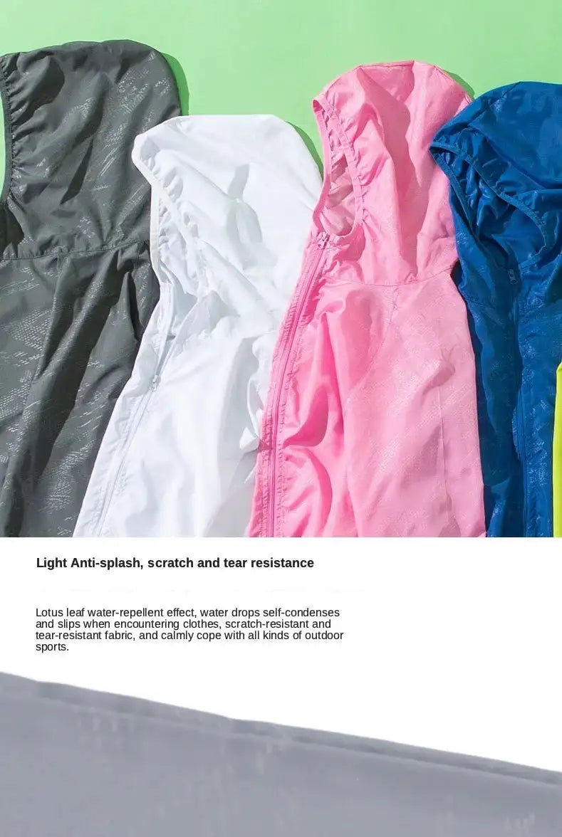 Camping Waterproof Jacket Men Women Windbreaker Men Raincoat Rain Jacket Men Waterproof Hiking Climbing Clothes Sun Protection