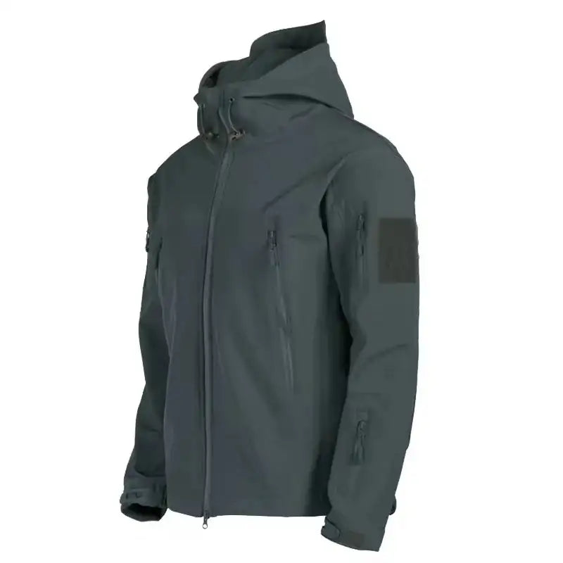 2024 New Outdoor Jackets Men Shark Skin Soft Shell Tactical Waterproof Windbreaker Jacket Mens Hooded Bomber Coats Hiking