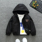 Cartoon Girls Jackets Cute Little Fox Kids Windbreaker Hooded Baby Coat Spring Autumn Children Outwear Toddler Girl Clothes