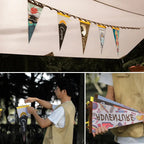 Outdoor Camping Tent Pennant Flags Picnic Canopy Atmosphere Decorations Camp Hanging Flags Holiday Scene Felt Bunting