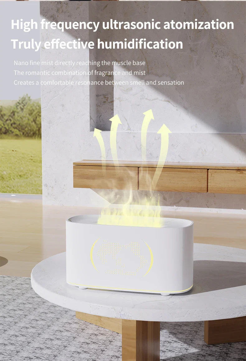 Map Humidifier Colorful Gradient Flame Aroma Diffuser Home Hotel Desktop USB Air Humidification Lootquake LLC