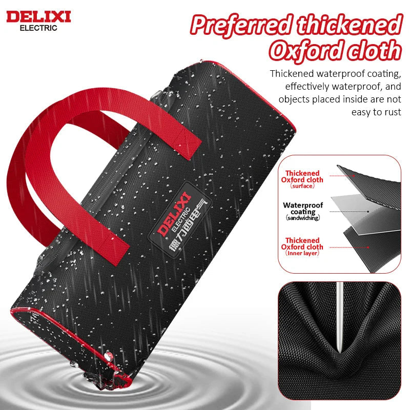 DELIXI ELECTRIC Tool Bag Oxford Cloth Portable Storage Bag, Professional Electrician and Carpenter Repair, Home Storage, HandBag Lootquake LLC