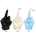 Middle Finger Shaped Model Scented Candle Funny Candle Statues Desk Decoration Hand Gesture Candle for Home Bedroom Supplies