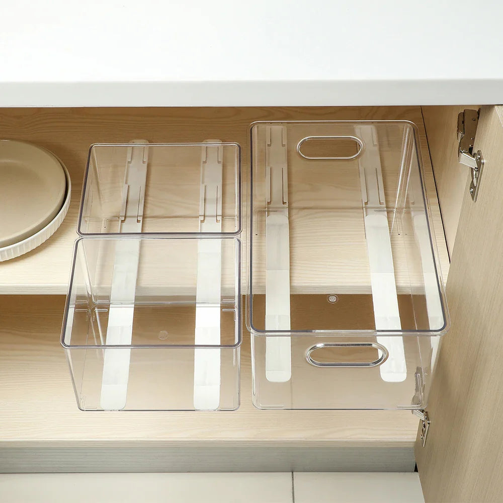 2PCS Home Storage Rack Track Closet Slide Home Kitchen Bedroom Storage Accessories Pullout Track Drawer Basket Pull Rail Slides Lootquake LLC