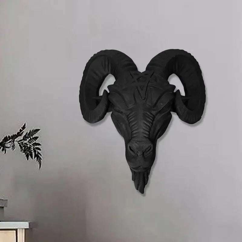 Devils Goat Baphomet Statue Resin Baphomet Head and Hands Statue Gothic Satanic Goat Ornament Religious Sculpture Ornament Lootquake LLC
