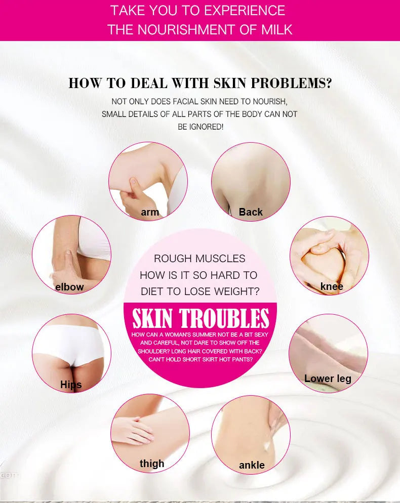 Collagen Milk Bleaching Face Body Cream Skin Body Moisturizing Breast  Brightening Moisturizing Lotion for Light Skin