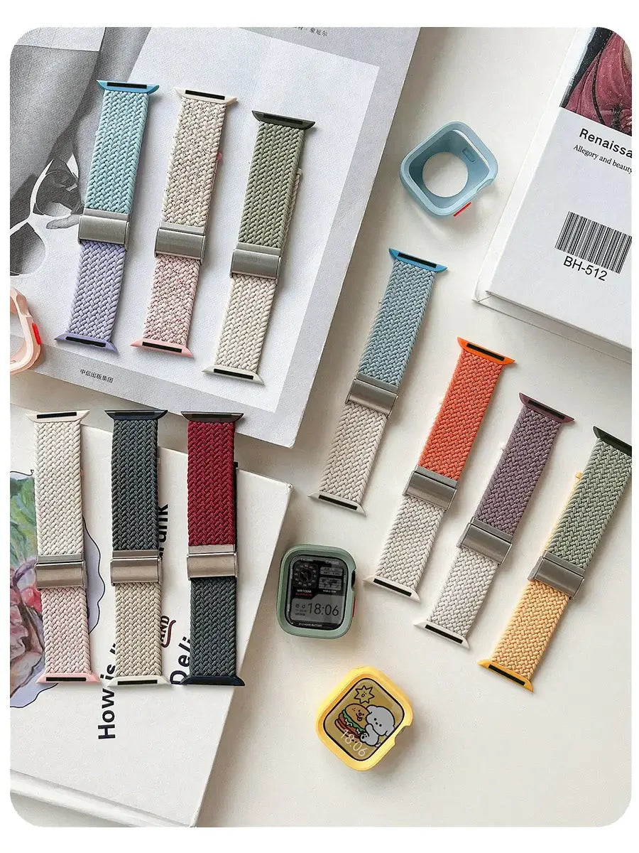 Apple Watch Nylon Strap - Durable Soft Fabric Band - SJB-DIAMOND ELITES