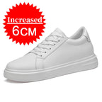 New Summer Men's Sneakers Elevator Shoes Heightening Height Increase Insole 7-8CM High Heels Shoes Leather Sport Shoes Men Shoes Lootquake LLC