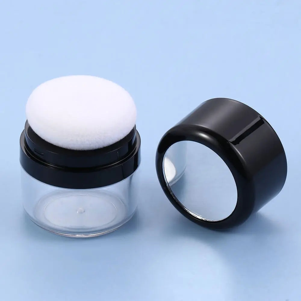 Loose Powder Box With Flocking Cotton Mushroom Sponge Puff Blusher Finishing Powder Jar Portable Cosmetic Foundation Powder Case Lootquake LLC