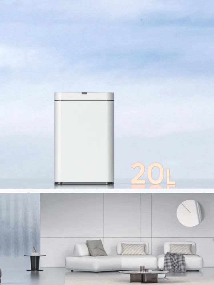 Trash Can Kitchen Sensor Recycle Bin Trash Can 20 Liters High Foot Wastebasket with Lid Dustbin Automatic Sensor Smart Trash Bin