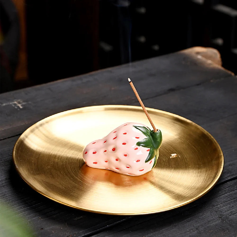 Fruit Fragrance Decoration Strawberry Decoration Realistic Fruit Home Interior Line Aromatherapy Sandalwood Incense Burner Lootquake LLC