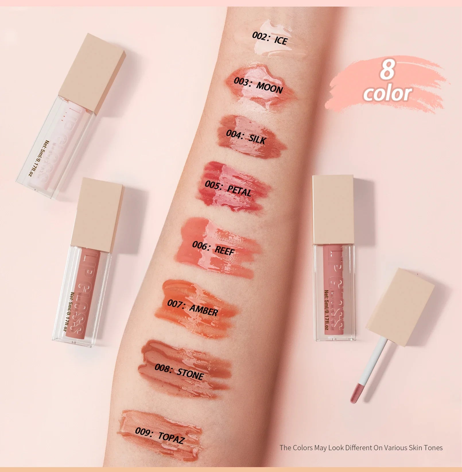 8 Color Non-stick cup Velvet Satin Gloss Lip glaze Mist Liquid matte lipstick Waterproof long-lasting color liquid Lootquake LLC