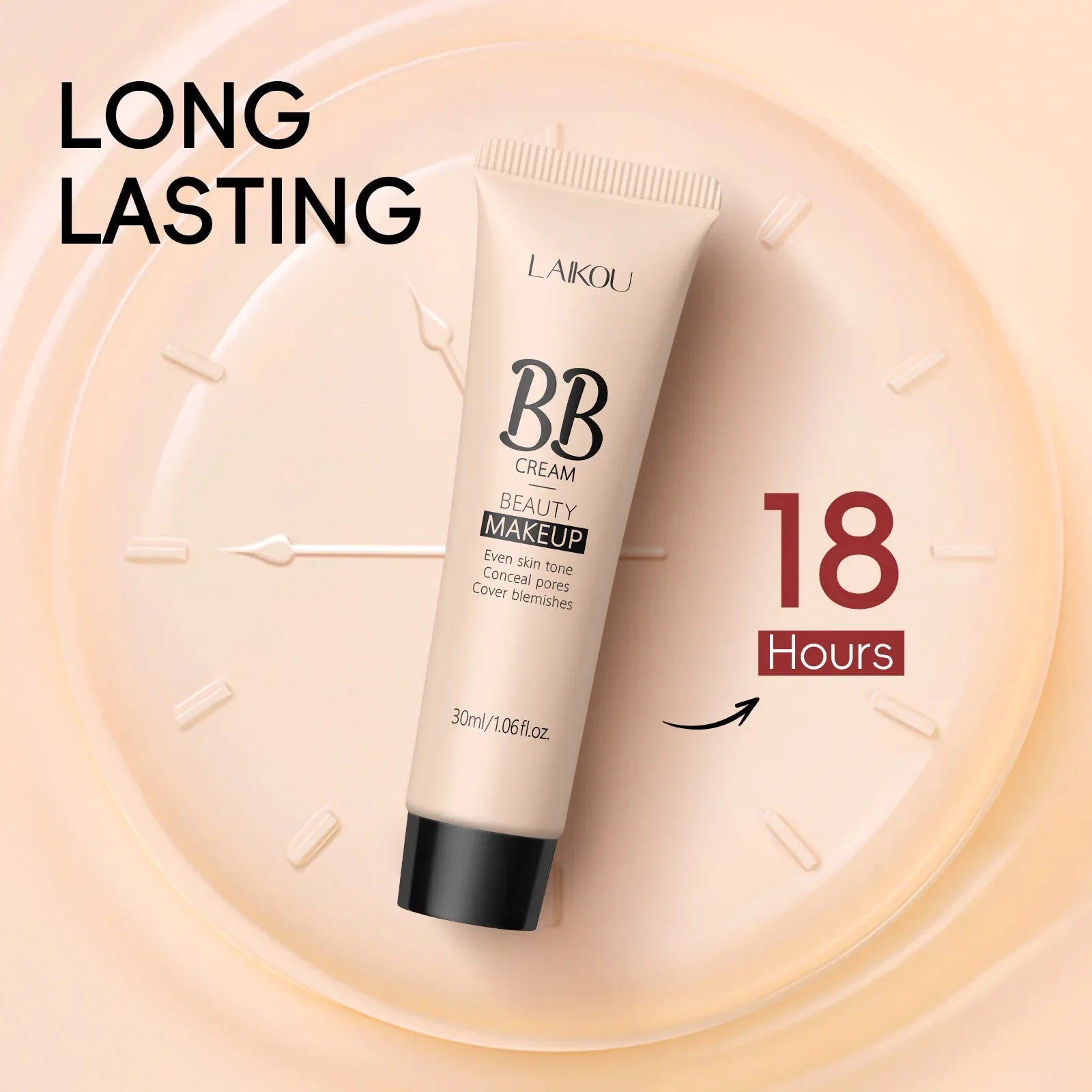 Natural Finish Foundation Cream 30ml Lightweight BB Cover Dark Circles Pores Oil Free Long Lasting Makeup Base Lootquake LLC