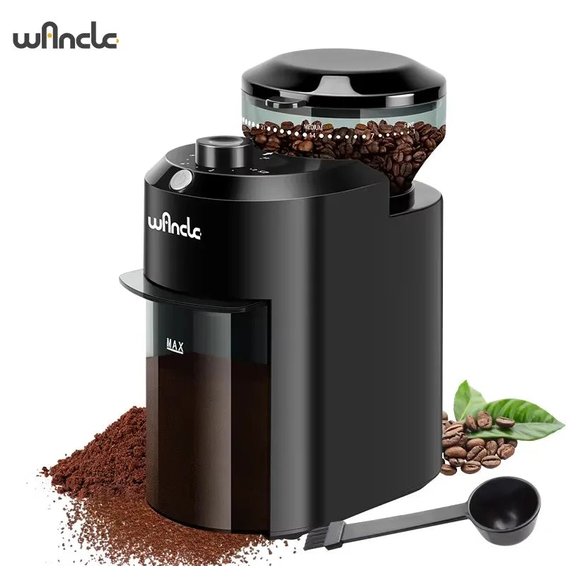 Wancle Electric Burr Coffee Grinder Adjustable Burr Mill Conical Coffee Bean Grinding with 28 Precise Grind Setting 220V/120V Pi-Mart