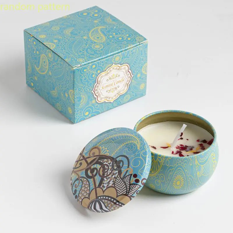 Osmanthus Gardenia Fragrance Candles with Petals Small Romantic Fragrance Candles for Girls' Birthday Gifts Home Aromatherapy
