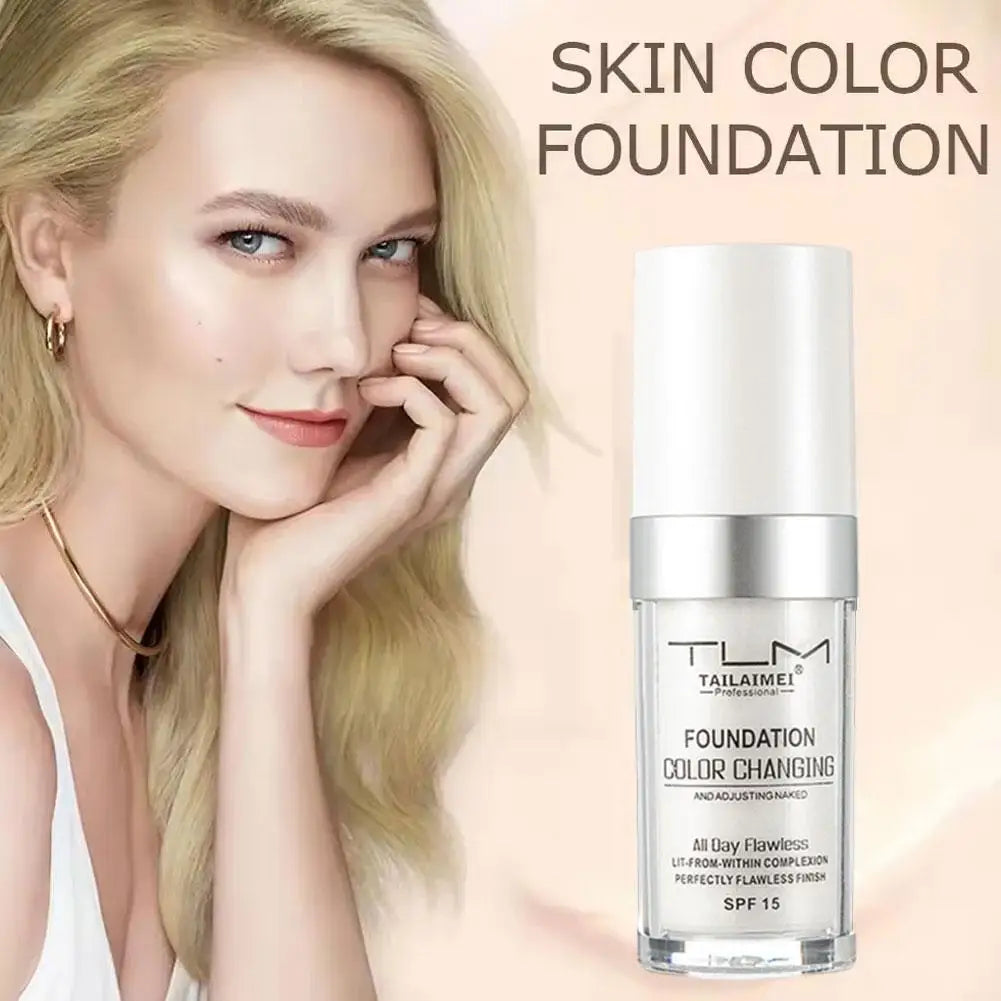 Colour Changing Liquid Foundation Hides Wrinkles & Lines, SPF15 BB Cream Makeup Base Concealer Moisturizing Primer All Skin Tone Lootquake LLC