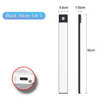 10-60cm Led Night Light Motion Sensor Under Cabinet Lights Thin Rechargeable Wireless Lamp for Kitchen Cabinet Bedroom Lighting
