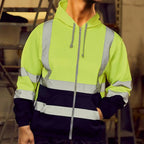 Reflective Long Sleeve Hoodie Winter Safety Coat Lootquake LLC