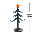 Halloween Decor Cute Glass Tree Figurine Ornaments with Mini Owl Spider Bat Pumpkin Cross Ghost Evil Eye Heart Moon Hat Pendant Lootquake LLC