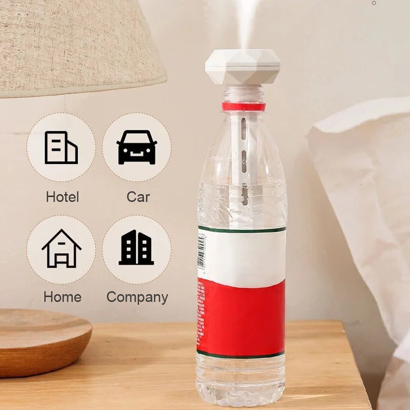 LED Lamp Air Humidifier USB Essential Oil Diffuser Car Purifier Aroma Anion Mist Maker with Romantic Light Portable Humidifier Lootquake LLC