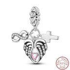 S925 Sterling Silver Princess Golf Hamster Camera Travel Three Piece Set Charms Beads 3mm DIY Fine Jewelry Making Lootquake LLC
