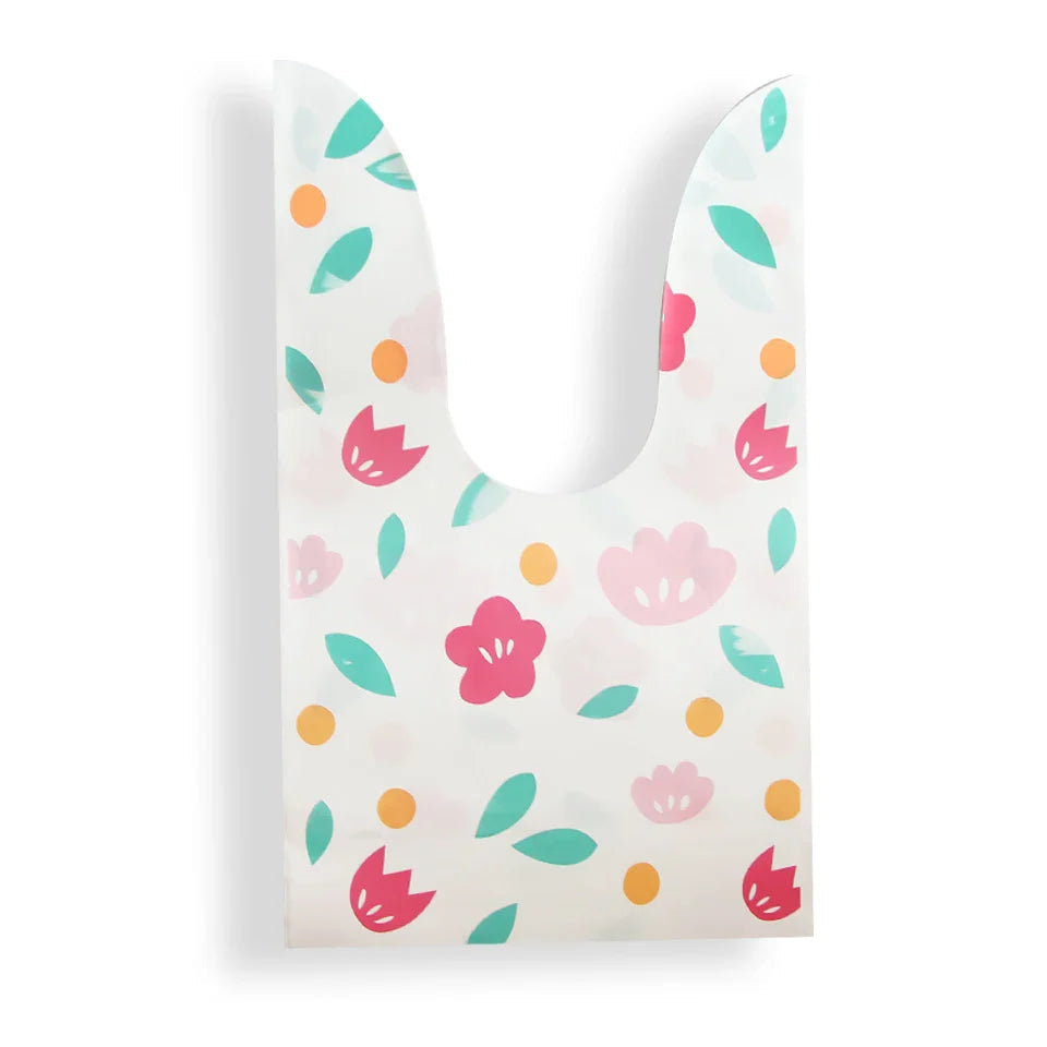 Hot Sale 20 / Batch Cute Rabbit Carrot Ear Biscuit Bag Candy Biscuit Gift Bag Snack Baking Packaging Supplies Easter Decoration Lootquake LLC