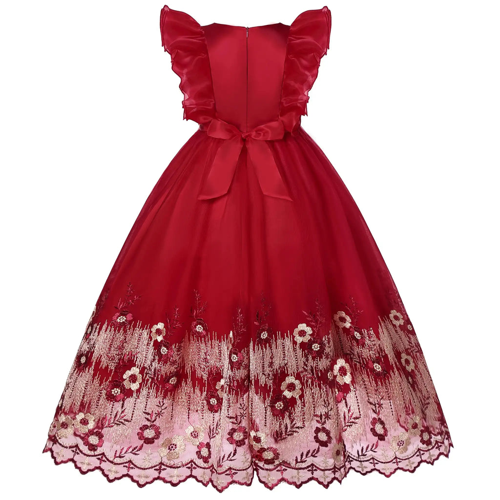 New Princess dress Large children's long dress Girl piano performance dress Festival party dress