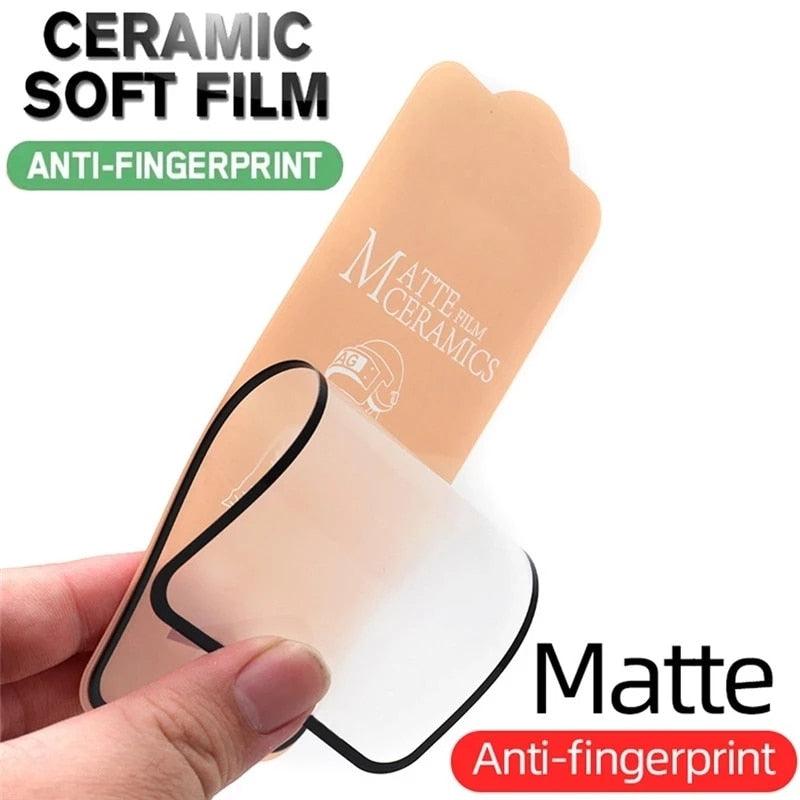 4pcs Soft Matte Ceramic Film Screen Protector for iPhone 14 13 12 Pro Max 11 XR XS X 8 7 plus SE20 Anti-broken Not Glass Film  Matte Finish Tempered Glass Screen Protector for iPhone Stevvex