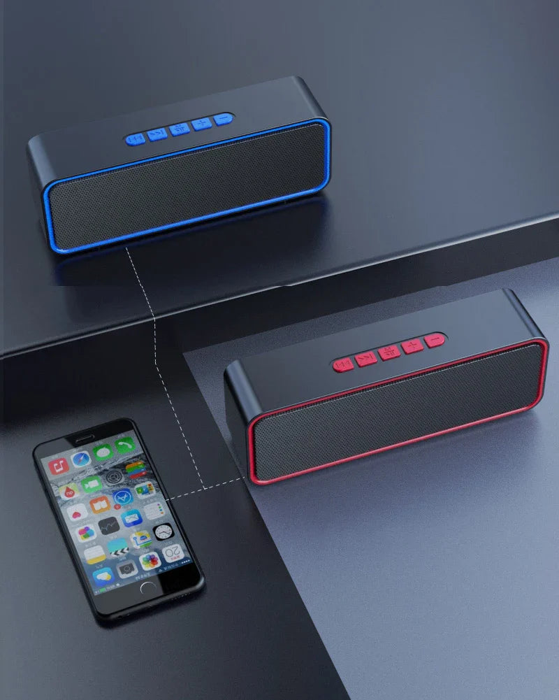 S11 Bluetooth Small Speaker Music Player Stereo USB TF Card Home Outdoor Sports Portable Mobile Phone Car Subwoofer Big Battery Lootquake LLC