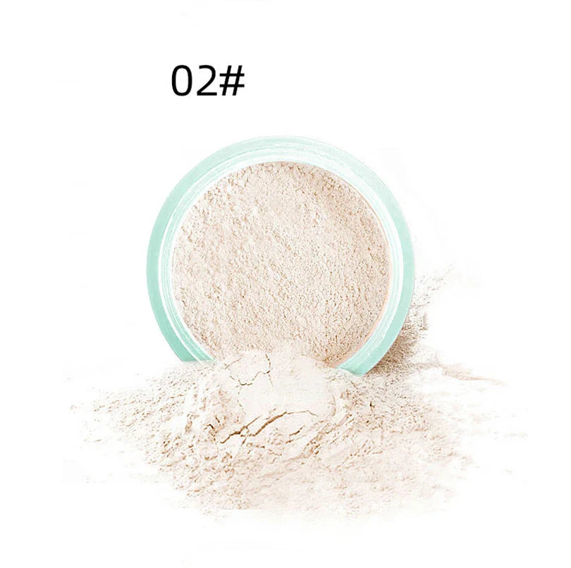 3 color facial loose powder, waterproof oil control honey powder, long-lasting makeup powder with powder puff Lootquake LLC