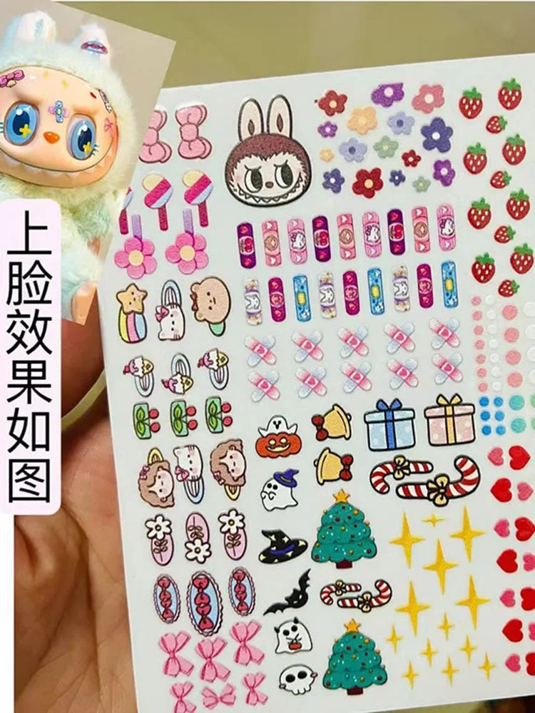 17cm Labubu V1v2 Custom Gorgeous And Exquisite Eye Stickers Eyelash Stickers Vinyl Dolls Makeup Diy Tools Accessories Lootquake LLC